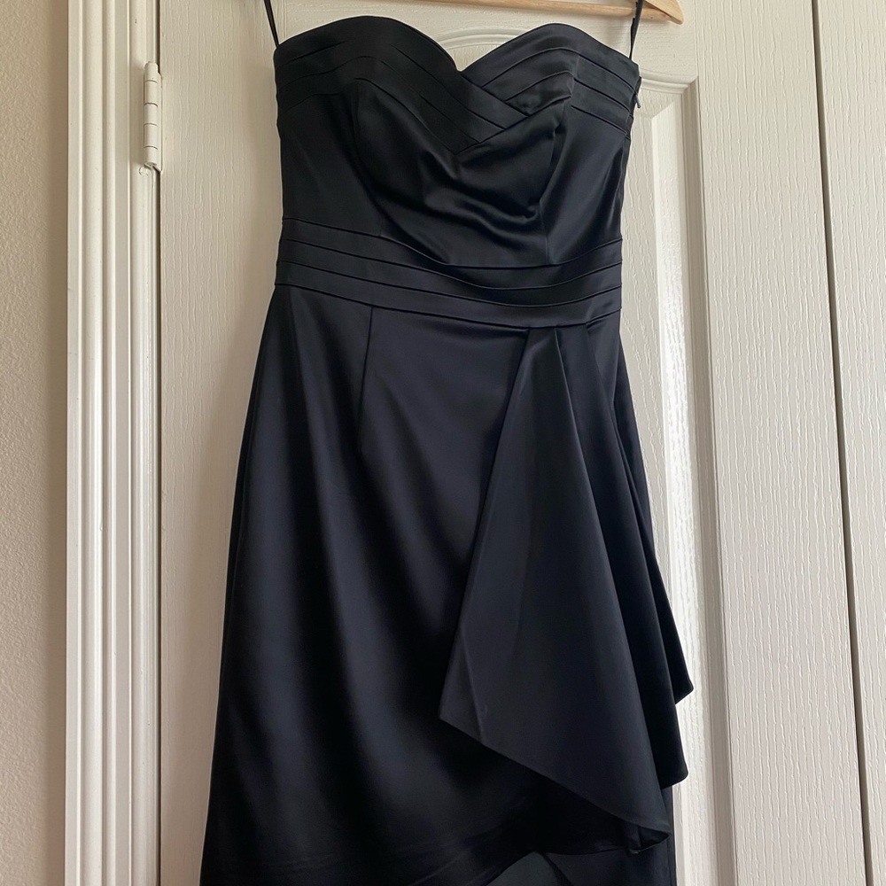COAST UK LBD black satin dress UK8/US2